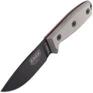 ESEE Knives Model 3 musta terä, harmaa kahva tupella + klipsi - KNIFESTOCK