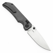 TENABLE KNIVES Eaglestrike Satin Nitro-V 0.118&quot; / 3.0mm Black Micarta T1095V1 - KNIFESTOCK
