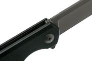 BLACK FOX Revolver Harmaa Suora Terä, Musta G10 Kahvat, Liner Lock BF-740 TI - KNIFESTOCK