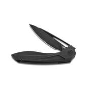 KUBEY Velocé Couteau Flipper à Verrouillage Frame, Lame CPM-S30V, Manche Ti Noir KB171C - KNIFESTOCK