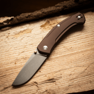 Giant Mouse ACE Iona V2 Bronze Anodized Aluminum / Magnacut Stonewashed Blade IONA-V2-BRONZE-ALU - KNIFESTOCK