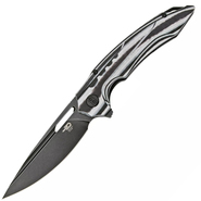 Bestech ORNETTA N690, Black stonewash, Interlayer with Carbon Fiber and G10 BL02D - KNIFESTOCK