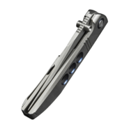 WE Polished Bead Blasted Titanium Integral Handle With Blue HolesPolished Bead - KNIFESTOCK