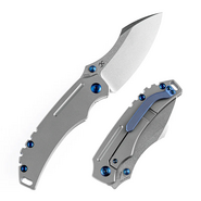 Kansept Pelican EDC (Left-handed) Stonewashed CPM-S35VN Stonewashed Titanium K1018L3 - KNIFESTOCK