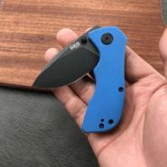 GEO D2 Black Stonewashed, G10 Blue, Liner lock GEO2102A - KNIFESTOCK