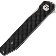 COUTEAU PLIANT BLACK FOX RELOADED MANCHE G10 NOIR LAME SATINÉE 440C - KNIFESTOCK