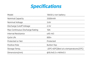 Xtar 18650 3500mAh-XTAR 3500mAh 18650 rechargeable battery - KNIFESTOCK