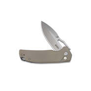 Cubey RDF POCKET Knife With Button Lock, Tan G-10 Handle Ku316d - KNIFESTOCK