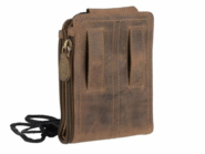 GreenBurry Leather belt bag/neck pouch &quot;Vintage&quot; - KNIFESTOCK