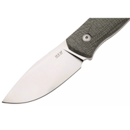 MKM SMALL LOV – M390 SATIN blad, GRÖN CANVAS MICARTA handtag, +FICKA LÄDERSLIDA - KNIFESTOCK
