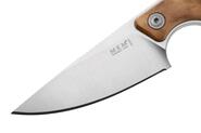 MKM MAKRO 1 – M390 SATIN DROP POINT Fixed bld, OLIVE WOOD hdl, +POCKET LEATHER SHEATH MK MA01-O - KNIFESTOCK