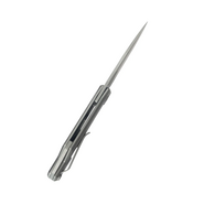 KUBEY Verijero Darkwashed Sanvik 14C28N Blade Darkblast Ti Linerlock KU340E - KNIFESTOCK