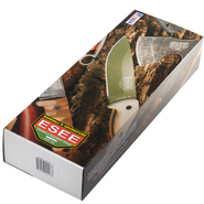 ESEE Knives Model 3 musta terä, harmaa kahva tupella + klipsi - KNIFESTOCK