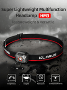 KLARUS Headlamp HM3 Black - KNIFESTOCK