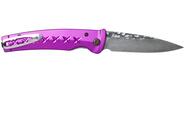 Mcusta Fusion Damascus Blade, Purple Anodized Aluminium Handle MC-162D - KNIFESTOCK