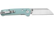 QPS Penguin Glyde 14C28N, finitura a 2 toni stonewash - satinata, Manico: Blu gelato - KNIFESTOCK