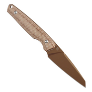 Tenable Parr Rose Gold Coated 14C28N Brown Micarta G011B7 - KNIFESTOCK