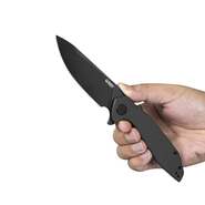 KUBEY Nova Liner Lock Flipper Folding Pocket Knife Black G10 Handle KU117B - KNIFESTOCK