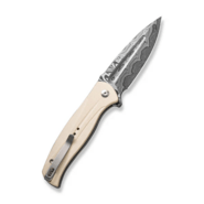 CIVIVI Incindie Ivory G10 HandleDamascus BladeButton Lock C23053-DS1 - KNIFESTOCK