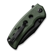 Sencut Excalis Green Canvas Micarta Handle Black 9Cr18MoV BladeLiner Lock S2306 - KNIFESTOCK