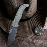 Vosteed Naga S35VN Stonewash Green Norplex UltreX™ Micarta A3902 - KNIFESTOCK