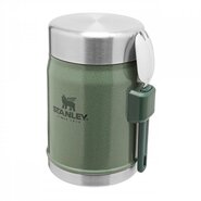 STANLEY seria CLASSIC Borcan Alimentar Cu Furculiță - Hammertone Verde 0,4L - KNIFESTOCK