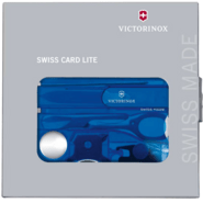 Victorinox SwissCard Lite, blue translucent, white LED 0.7322.T2 - KNIFESTOCK