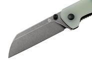 QPS Penguin V2 D2, schwarzer Stonewash, Griff: Jade G10 QS130V2-G2 - KNIFESTOCK