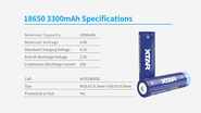 Xtar 18650 3300mAh-XTAR 3300mAh 18650 rechargeable battery - KNIFESTOCK