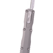 Microtech DIRAC D/E STONEWASH FULL SERRATE NATURAL CLEAR 225-12NC - KNIFESTOCK