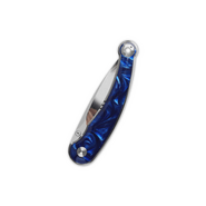 QPS Dolphin 14C28N, spegelpolerad, Handtag: Blått harts QS161-E - KNIFESTOCK