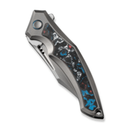 We Knife Orpheus Gray Titanium Integral Handle With Nebula Fat Carbon Fiber Inlay WE23009-4 - KNIFESTOCK