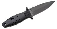 Fox Knives FOX KNIVES TACTICAL ELEMENTUM DAGGER STAINLESS STEEL N690 BLD SERRATED,BLACK NAYLON HDL F - KNIFESTOCK