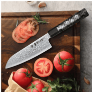 Dellinger Santoku Knife 185 mm Dellinger Carbon Fiber Octagon® - KNIFESTOCK