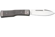Fox Knives Gunstock Folding Knife M390 Satin Blade, Micarta Bison Yuta Handle FX-558 BI - KNIFESTOCK