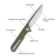 Bestechman DUNDEE D2 Green BMK01E - KNIFESTOCK