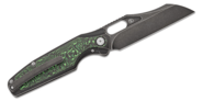 Kansept Tuckamore Black Stonewashed CPM 20CV Black Stonewashed Titanium +Green Carbon Fiber K1052A3 - KNIFESTOCK