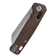 QSP Penguin Glyde KNFS Exclusive, Stonewash 14C28N, Brown Micarta - KNIFESTOCK
