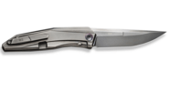 We Knife CyberneticPolished Gray Titanium Handle Polished Gray CPM 20CV Blade - KNIFESTOCK