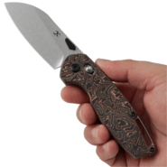 Kansept Model 6 Stonewashed CPM S35VN,Copper CF K1022V2 - KNIFESTOCK