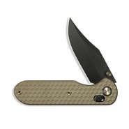 GEO Knife Ethereal Cutter Blackwash M390 Blade SW Bronze Ti - KNIFESTOCK