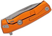 Lionsteel ROK ORANGE Aluminum knife, RotoBlock, satin finish blade M390 ROK A OS - KNIFESTOCK