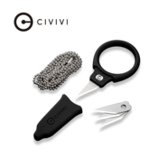 CIVIVI Quick Snip 1 pc Mini Neck KnifeBlack ABS With Rubber CoatingPlain 6Cr13 - KNIFESTOCK