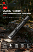 Klarus 2AA EDC Flashlight Multi-Fuel Performance Powerhouse P2 - KNIFESTOCK