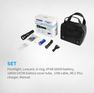 Xtar D26W 1100 SET-flashlight, MC1-C charger - KNIFESTOCK