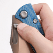 Vosteed Naga S35VN Satin Blue Norplex UltreX™ Micarta A3901 - KNIFESTOCK