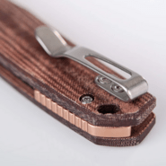 Vosteed Mini Psyop Elmax Satin Maroon Norplex UltreX™ Micarta A2308 - KNIFESTOCK