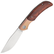Petrified Fish PFP09 Hourglass Satin K110 Snakewood &amp; Titanium PFP09SNWO - KNIFESTOCK