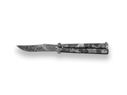 JKR WHITE/BLACK SNAKE FAN LEAF 10.4 CM JKR0707 - KNIFESTOCK