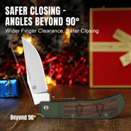 Kizer Trestle S45VN Aluminium &amp; Mkuruti Wood -  Xmas edition - KNIFESTOCK